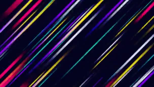 Abstracte Achtergrond Van Snelle Bewegende Kleurrijke Diagonale Lijnen — Stockvideo