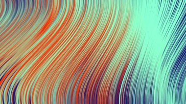 Kusursuz Döngü Güzel Cyan ve Turuncu Soyut Eğri Çizgiler Arkaplanı