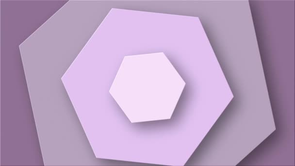 Seamless Loop Abstract Backdrop Rotating Hexagons — Stock Video