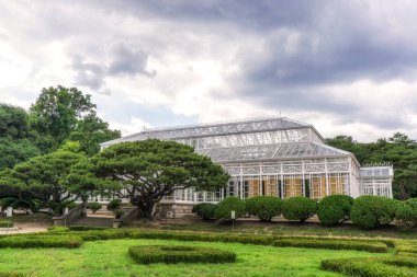 Seoul, Güney Kore sarayda changgyeonggung Daeonsil büyük yeşil evde