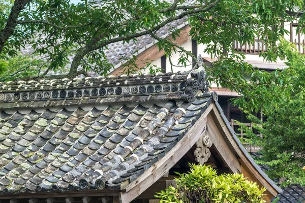 Traditional Japanese Roof Tiles Old Houses Yufuin Japan — Stock Photo, Image