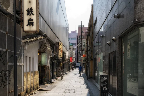 Fukuoka Nakasu Restaurace Obchody Podél Úzké Uličky Ulice Přijata Červenci — Stock fotografie