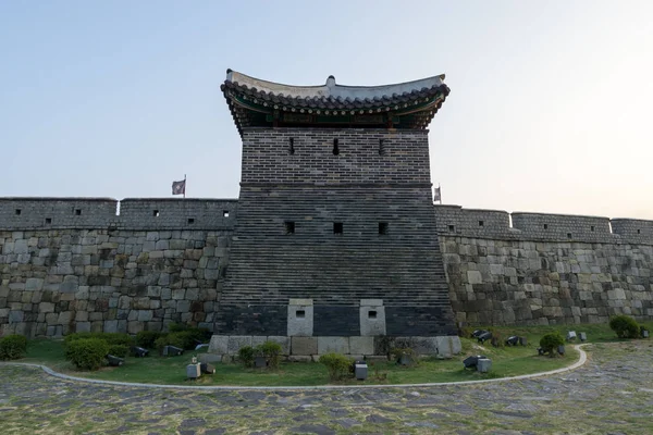 Bukdongporu Poort Omliggende Hwaseong Vesting Muur Gehouden Suwon South Korea — Stockfoto