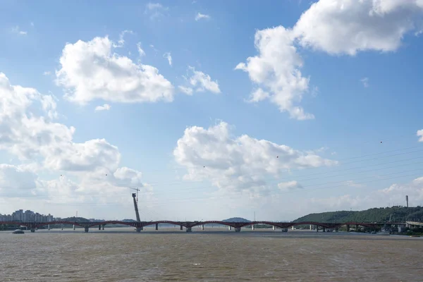 Seongsan Most Rzeki Han Podczas Letnich Dni Seoul Korea Południowa — Zdjęcie stockowe