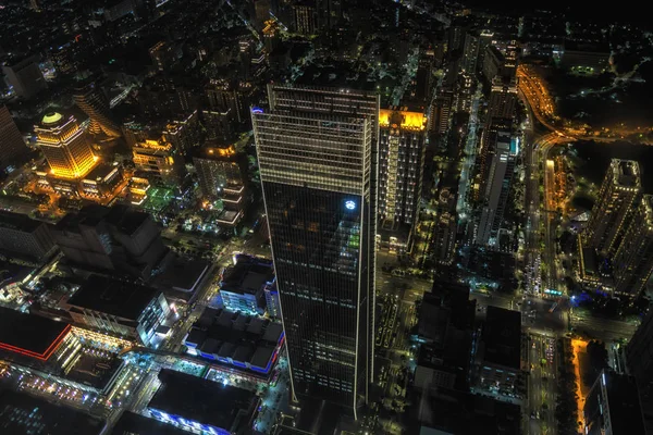 Vista Noturna Cidade Taipé Vista Observatório Taipei 101 Taipei Taiwan — Fotografia de Stock