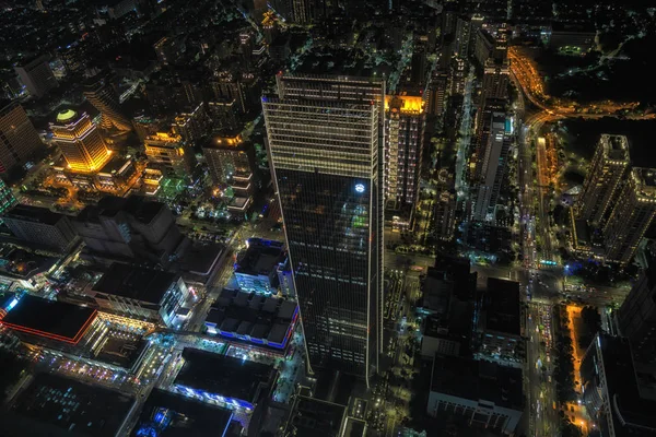 Nocny Widok Miasto Tajpej Obejrzeli Taipei 101 Obserwatorium Taipei Tajwan — Zdjęcie stockowe