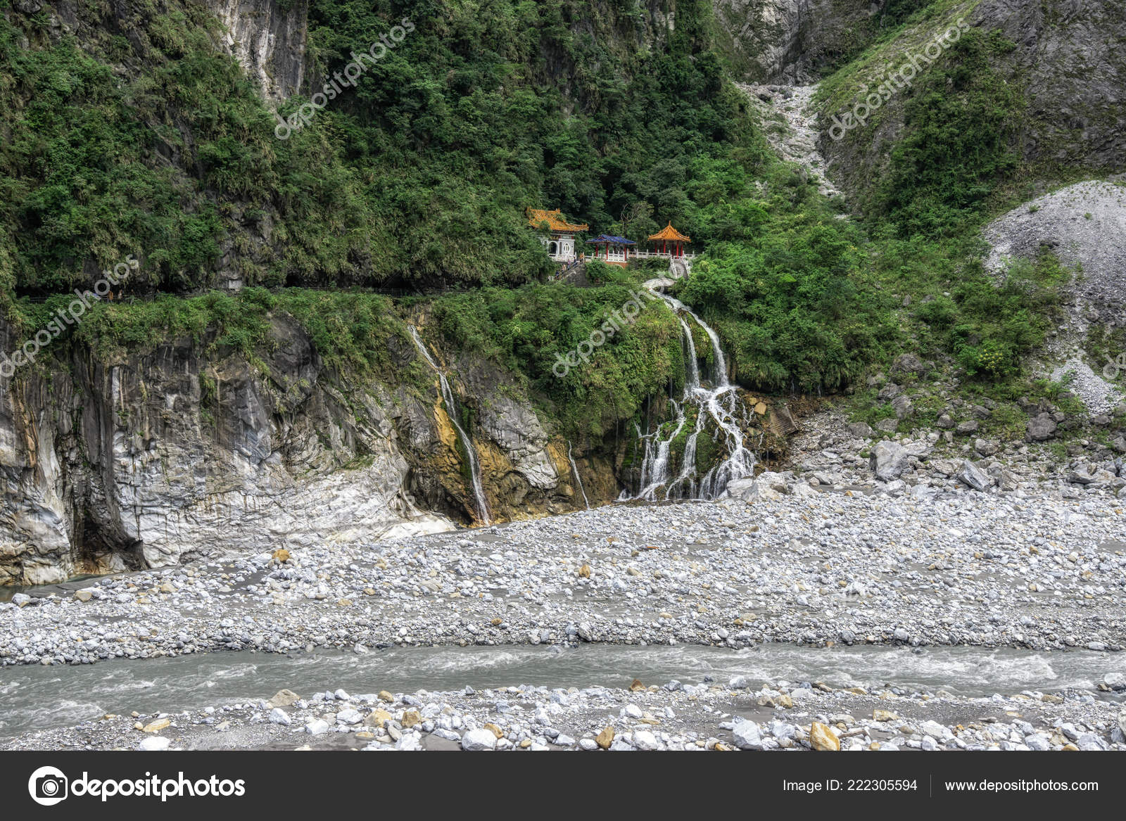 Eternal Spring Shrine Taroko National Park Viewed Distance Iconic