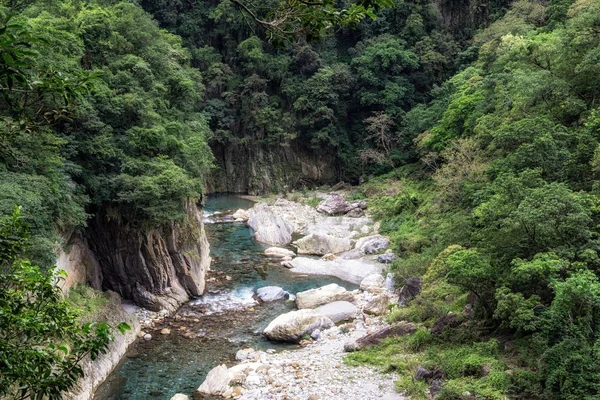 Shakadang Ποτάμι Τοπίο Μονοπάτι Καθαρό Νερό Ποταμού Καταπράσινο Ρυάκι Λαμβάνονται — Φωτογραφία Αρχείου