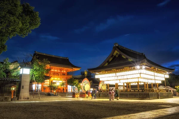 Santuário Kyoto Yasaka Tomado Durante Noite Templo Xintoísta Famoso Kyoto — Fotografia de Stock