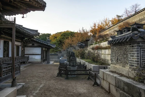 Changdeokgung Palácio Seunghwa Tradicional Korean Palácio Edifício Tomado Durante Temporada — Fotografia de Stock