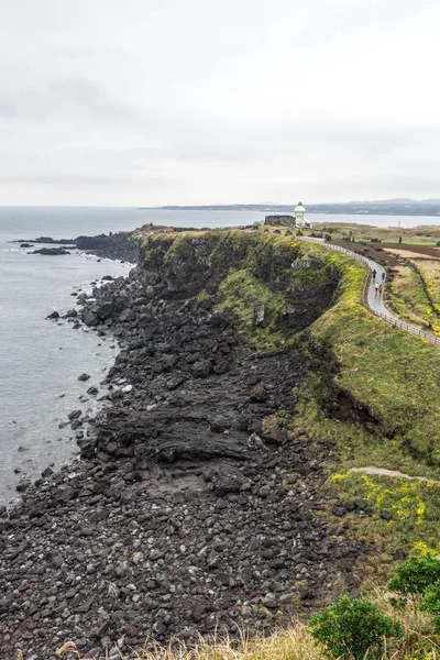 Seopjikoji Scenic Ocean View Many Jagged Rocks Coastal Lines Seopjikoji — Stock Photo, Image