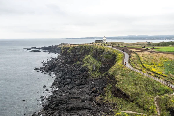 Seopjikoji Scenic Ocean View Many Jagged Rocks Coastal Lines Seopjikoji — Stock Photo, Image