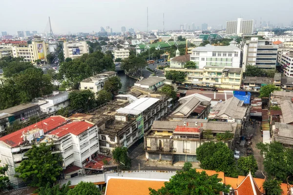 Die Ansicht Der Stadt Bangkok Bei Tageslicht Von Der Spitze — Stockfoto
