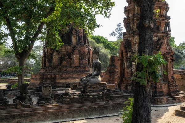 Buddhist Statues Wat Mahathat Ayutthaya Thailand — Stock Photo, Image