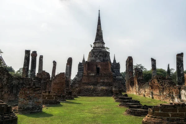 Wat Phra Sanphet Βουδιστικής Ναός Τοπίο Αγιουτχάγια Ταϊλάνδη Θέα Από — Φωτογραφία Αρχείου