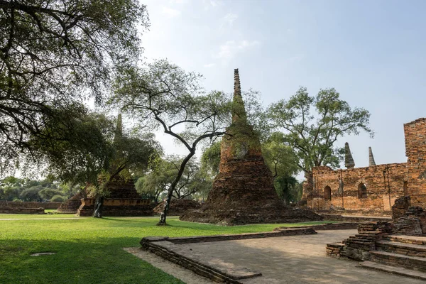 Wat Phra Sanphet Paisaje Del Templo Budista Ayutthaya Tailandia Vista —  Fotos de Stock