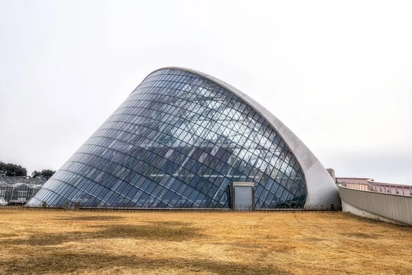 Основний Виставковий Зал Seocheon National Institue Ecology Ecorium Оточений Очеретом — стокове фото