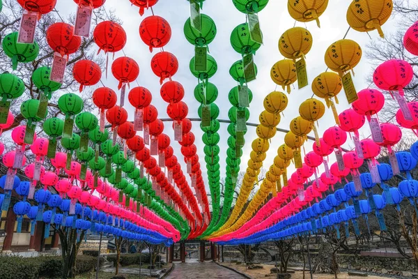 Colorful Lanterns Tongdosa Temple Yangsan South Korea — Stock Photo, Image