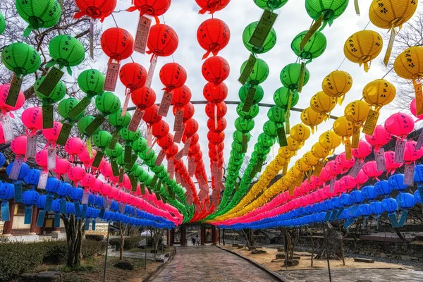 Colorful Lanterns Tongdosa Temple Yangsan South Korea — Stock Photo, Image