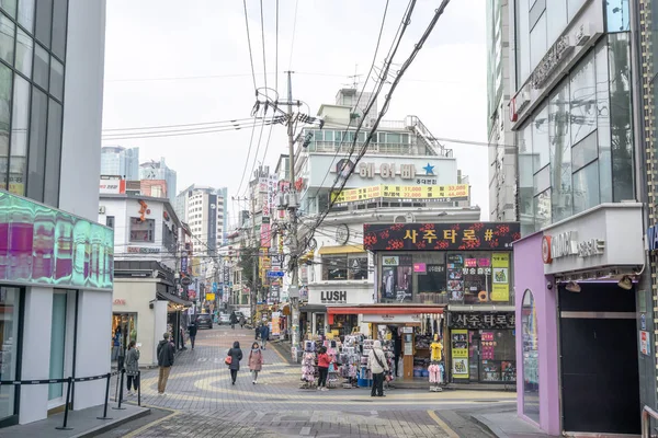 ソウルのホンデ ストリート ビュー — ストック写真