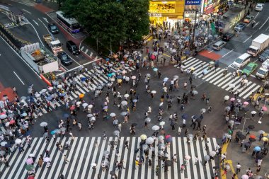 shibuya geçişi yukarıdan görüntülendi
