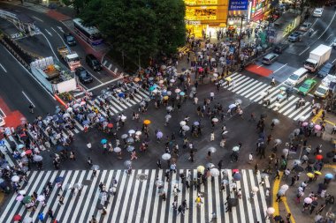 shibuya geçişi yukarıdan görüntülendi