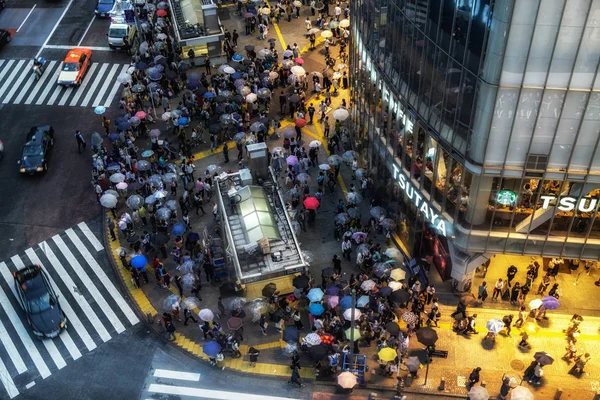 Shibuya cruzamento visto de cima — Fotografia de Stock