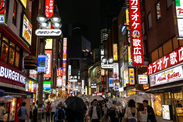 Calle shibuya por la noche — Foto de Stock