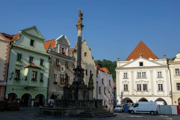 Cesky krumlov fountain — Stock Photo, Image