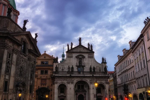 Church of saint salvator main entrance dawn — Stock Photo, Image