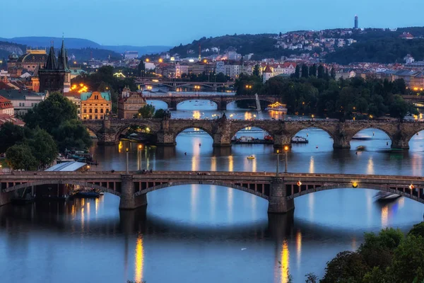 prague bridges letna park view