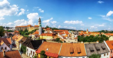 cesky krumlov şehir panoramik görünümü