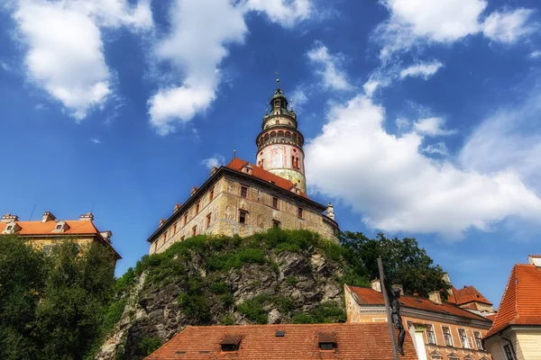 Cesky Krumlov kale kule — Stok fotoğraf