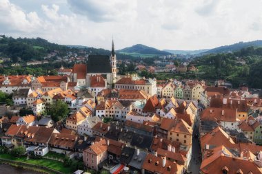 cesky krumlov kale kule görünümü   