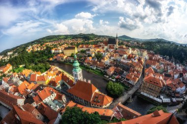 cesky krumlov kale kule görünümü