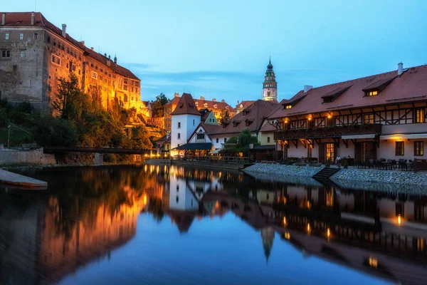 Cesky krumlov yansımaları — Stok fotoğraf