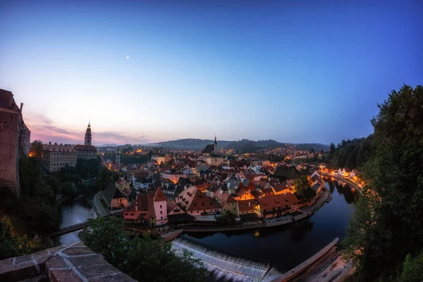 Cesky krumlov Sonnenaufgang Blick — Stockfoto