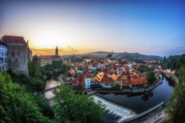 cesky krumlov gündoğumu görünümü