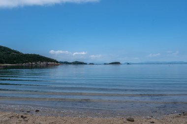 Jindo Adası yazlık okyanus manzaralı uzak bir ada