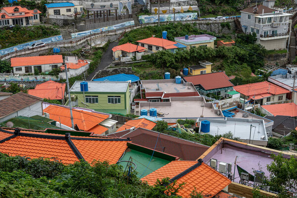 A small fishing village called Dojangpo located in Geojedo Island, South Korea.