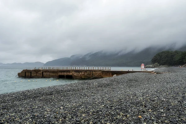 Plage Hakdong Mongdol Plage Galets Noirs Geoje Corée Sud Pris — Photo