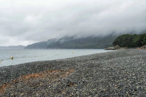 Plage Hakdong Mongdol Plage Galets Noirs Geoje Corée Sud Pris — Photo