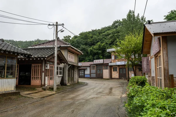 Diverse Oude Dorpshuizen Gebouwen Suncheon Drama Open Filmset Het Grootste — Stockfoto