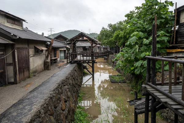 Diverse Oude Dorpshuizen Gebouwen Suncheon Drama Open Filmset Het Grootste — Stockfoto