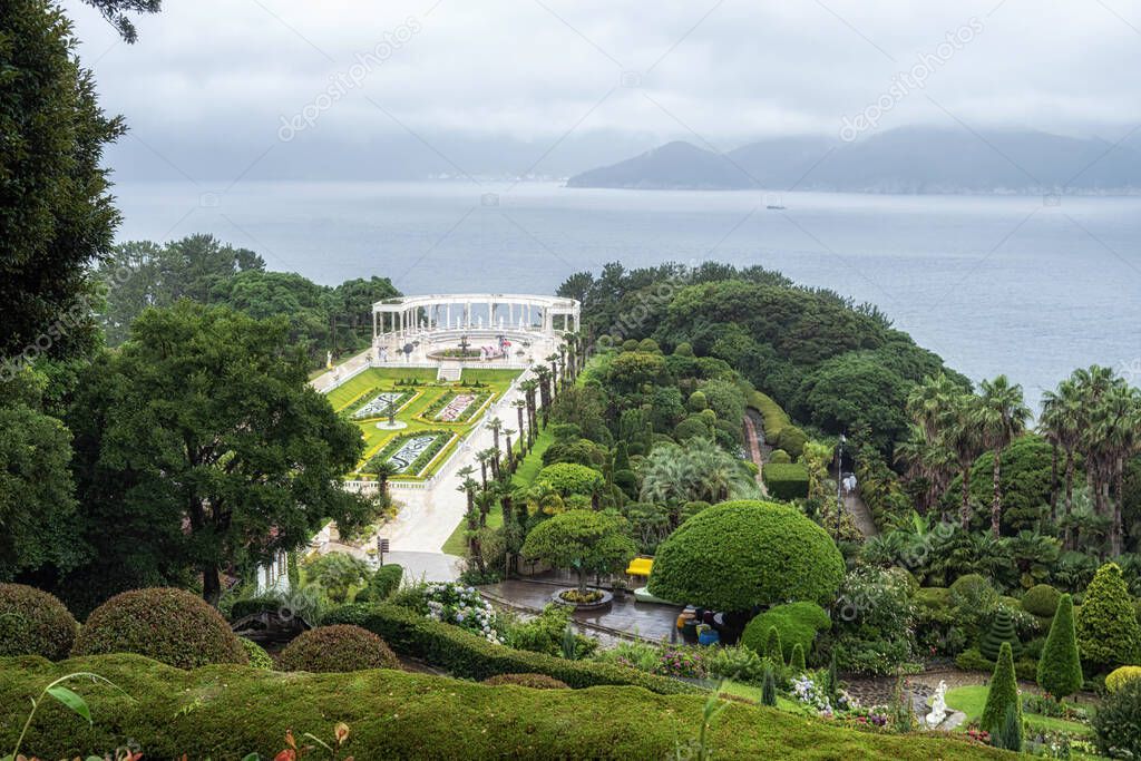 Oedo botanical garden and the view of the ocean. Oedo is a famous tourist attraction in Geoje, South Korea
