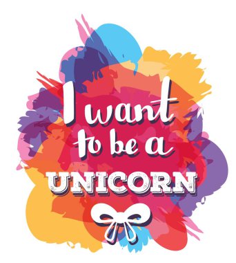 Beyaz zemin üzerinde yay olan çok renkli vektör yazıtları. Tişört, baskı, çanta, çıkartma, poster, kart için renkli grunge tarzı kelimeler dizayn 