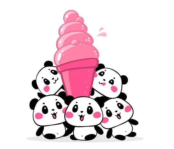 Panda Bonito Sobre Desenhos Animados Parede Ilustração Vetorial imagem  vetorial de Totostark© 405625316