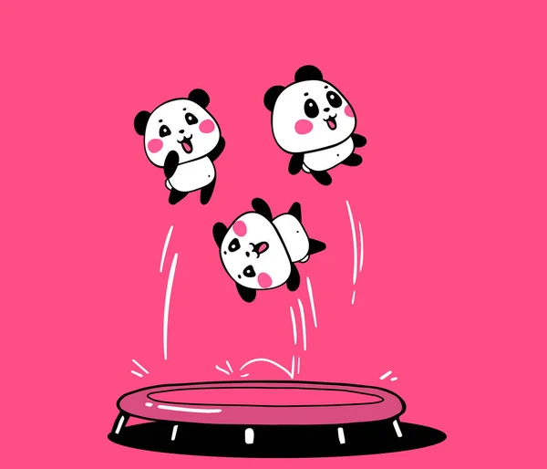 Panda Bonito Sobre Desenhos Animados Parede Ilustração Vetorial imagem  vetorial de Totostark© 405625316