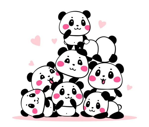 Panda Bonito Sobre Desenhos Animados Parede Ilustração Vetorial imagem  vetorial de Totostark© 405625316