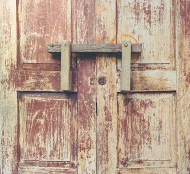 Arkaplan kullanımı için tahta pencerenin klasik ton görüntüsü.